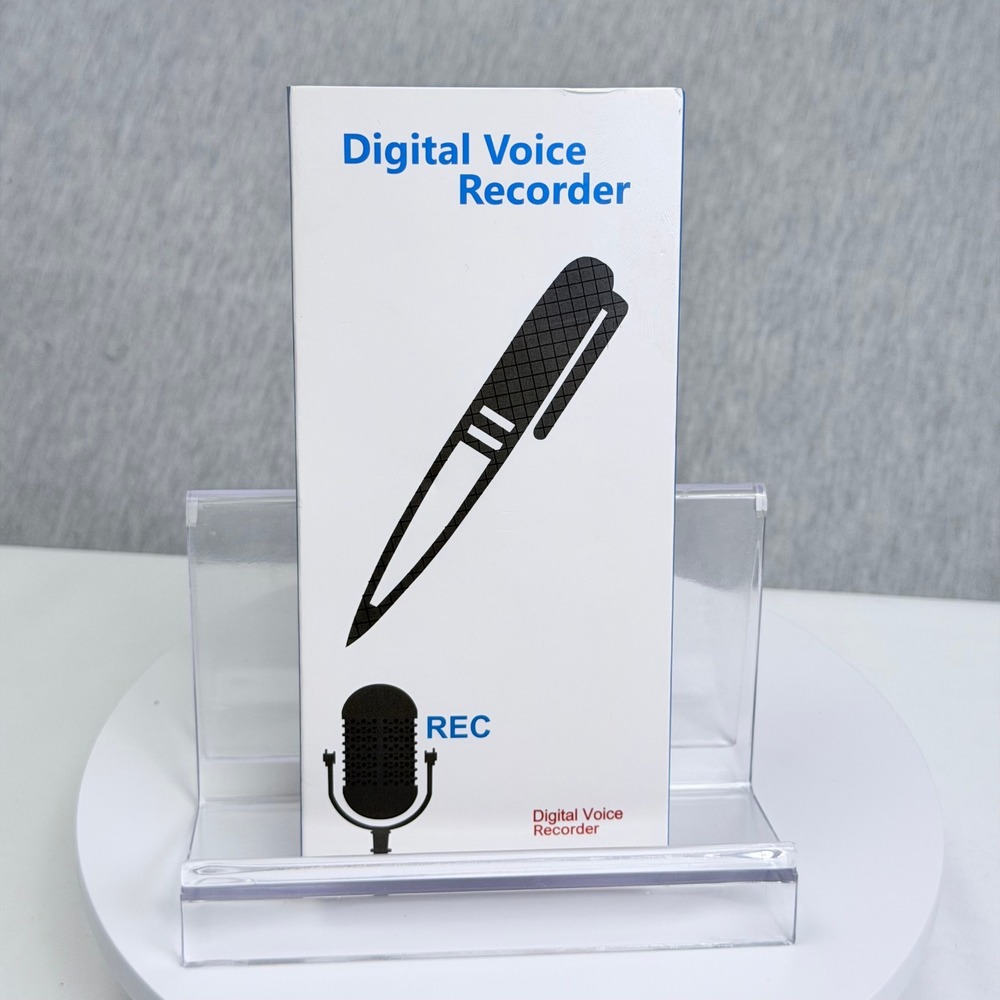 Digital Voice Recorder Pen Black Textured Hidden Audio Recording Device K174